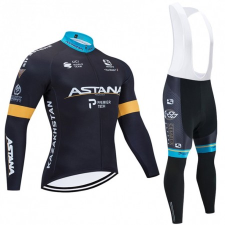 Tenue Maillot M/L + Collant à Bretelles 2020 Astana Pro Team N002